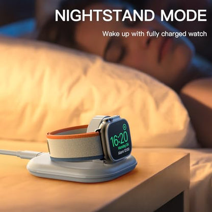 2026 Upgraded Fold for Apple Watch Charger Stand - color: White