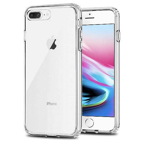 TENOC Phone Case Compatible with iPhone 7 Plus & iPhone 8 Plus, Clear Case Non-Yellowing Protective Bumper Hard Back Cover for 5.5 Inch - color: Clear Anti-Yellowing, size: iPhone 7/8 Plus
