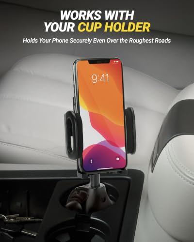Scosche IHW10-SP1 4-in-1 Car Phone Holder Windshield, Dashboard, Vent, Cup Mount with Suction Cup | Dash, Vent or Windshield Mount | Stick Grip Suction Cup Base | Non-Magnetic | Black - size: 1 Pack, style: Window / Dash / Cup / Vent