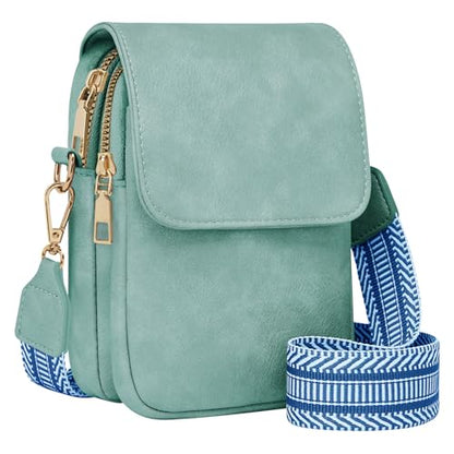 Fashion Small Crossbody Bags for Women Trendy Designer Cell Phone Purses | Adjustable Straps,with Card Holder,Detachable Wristlet Strap,small Cross Body Bag for Woman,Mini Bags,Travel Purse,Work,Gym - color: Lightblue
