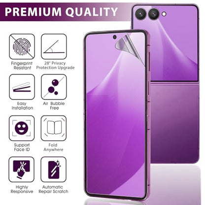 2 Sets Privacy Screen Protector for Samsung Galaxy Z Flip 5 6.7" - size: Samsung Galaxy Z Flip 5