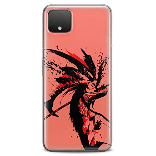 TPU Case Compatible for Google Pixel 9 8 Pro 7a 6a 5a XL 4a 5G 2 XL 3 XL 3a Drawing Woman Samurai Soft Clear Gorgeous Flexible Silicone Cute Print Splash Paint Slim fit Design Fighter Lady - color: Drawing Woman Samurai
