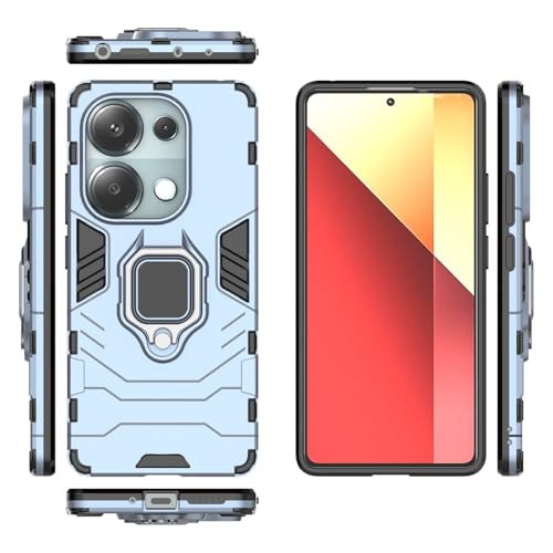 Max Power Digital Magnet Case for Xiaomi Redmi Note 13 Pro 4G / Poco M6 Pro 4G Shockproof Hard Phone Cover with Grip, Metal Ring Kickstand Bumper Shell [Compatible with Magnetic Car Mount] (Navy) - color: Navy, size: Xiaomi Redmi Note 13 Pro 4G/Poco M6 Pr