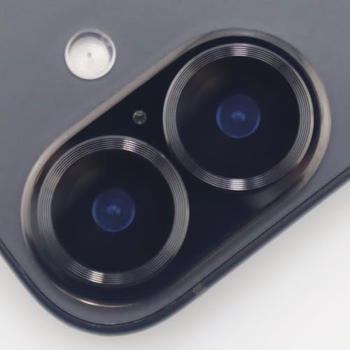 for iPhone 17 Camera Lens Protector Metal Tempered Glass Screen Accessories Cover (Black) - color: Black