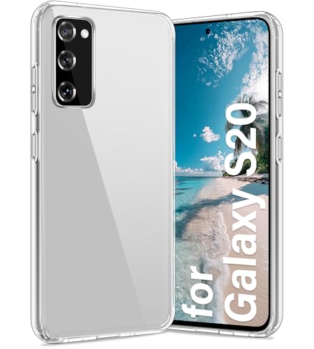 Vakoo Case for Samsung Galaxy S20 5G | Clear Anti-Yellowing, Hard Back, Military-Grade Drop Protection, Supports Wireless Charging - Transparent - color: Transparent, size: S20