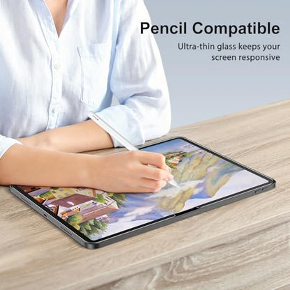 SPARIN Screen Protector for iPad Pro 11 Inch M5/M4 (6th/5th Generation) | 2+2 Pack, Camera Lens Protector, Tempered Glass, Alignment Frame, Case Friendly, Apple Pencil Compatible - size: iPad Pro 11 6th/5th