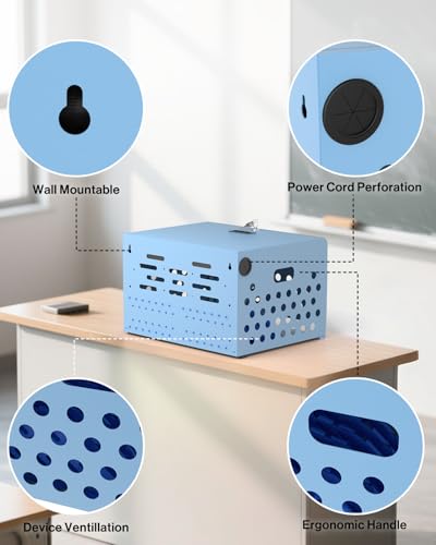 POCHAR 16-Unit Charging Cabinet for Laptops & Tablets with Cable Management - size: 16-Device