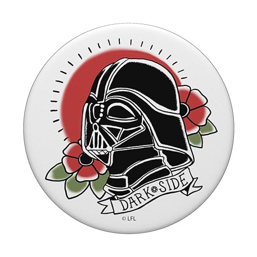 Star Wars Darth Vader Floral Classic Tattoo Design PopSockets Adhesive PopGrip - style: Adhesive PopGrip