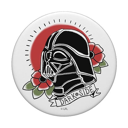 Star Wars Darth Vader Floral Classic Tattoo Design PopSockets Adhesive PopGrip - style: Adhesive PopGrip