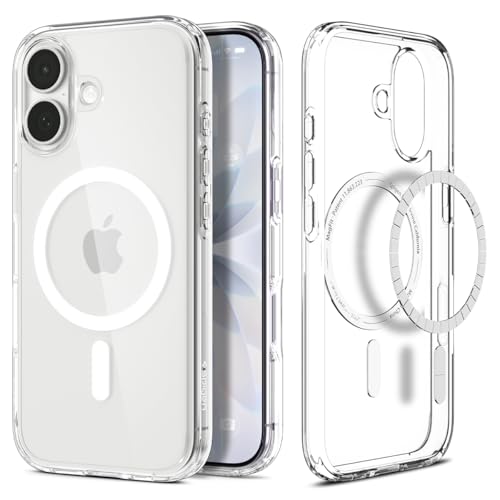 Spigen for iPhone 17 Case, Ultra Hybrid MagFit [TPU Covered Camera Control] [Anti-Yellowing] [Compatible with Magsafe] - Clear - color: Clear, size: iPhone 17