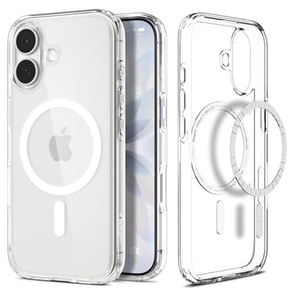Spigen for iPhone 17 Case, Ultra Hybrid MagFit [TPU Covered Camera Control] [Anti-Yellowing] [Compatible with Magsafe] - Clear - color: Clear, size: iPhone 17