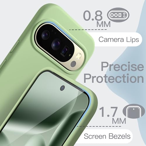 JETech Silicone Case for Google Pixel 10/10 Pro, Jade | Silky Soft Touch, Shockproof Protection, Scratch Resistant, Microfiber Lining - color: Jade, size: Pixel 10/10 Pro