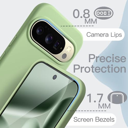JETech Silicone Case for Google Pixel 10/10 Pro, Jade | Silky Soft Touch, Shockproof Protection, Scratch Resistant, Microfiber Lining - color: Jade, size: Pixel 10/10 Pro