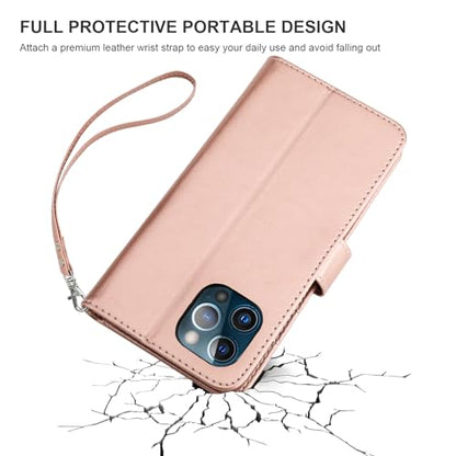 Bocasal for MagSafe Wallet Case Card Holder for iPhone 13 Pro, Rose Gold - color: Rose Gold for MagSafe