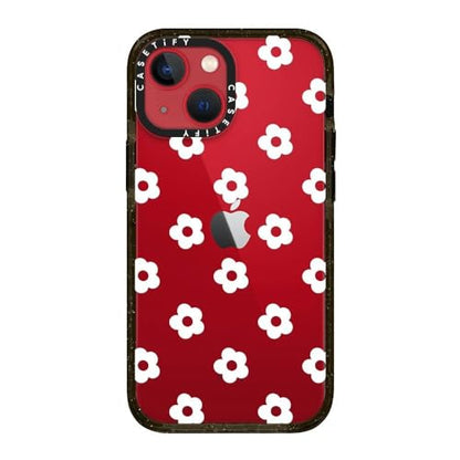 CASETiFY for iPhone 13 Mini Case - Impact | Slim Fit | 6.6 ft. Drop Protection | Ditsy Daisies - White | Black - color: Ditsy Daisies, size: Iphone 13 Mini (5.4")