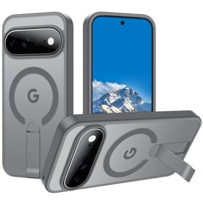 for Pixel-11 Case/Pixel-11-Pro Case, Built-in Durable Stand, Gray - color: Gray, size: Pixel 11/11 Pro 6.3"