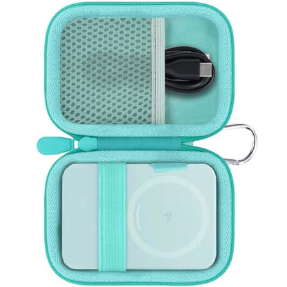 khanka Hard Case for Anker A1665/A1664 Slim Magnetic Charger,Green - color: Green