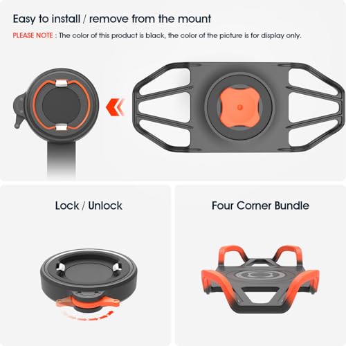 Bike Handlebar Phone Mount with Shockproof Silicone Grip – Quick-Lock Aluminum Out-Front Holder with Dual Safety Buckles & Elastic Strap, Fits 4.0”–6.7” Phones – Secure Fit for Road & Urban Rides - style: 【2-Buckle Style】Stem Mount + Silicone Adapter - Bl