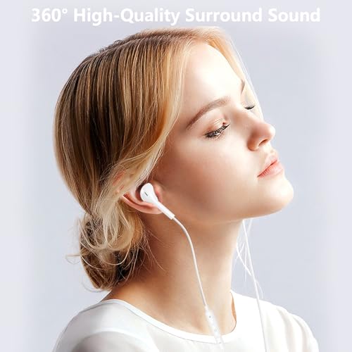 [Apple MFi Certified] 2 Pack Lightning Wired Earbuds for iPhone Plug & Play