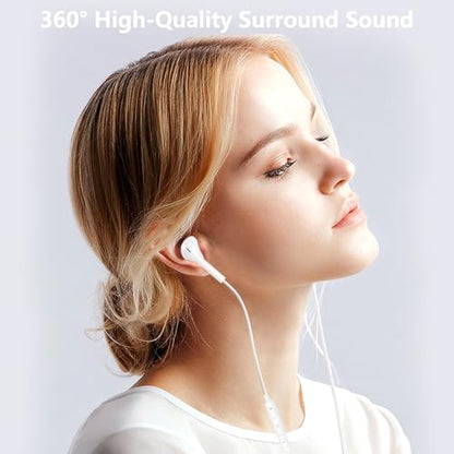 [Apple MFi Certified] 2 Pack Lightning Wired Earbuds for iPhone Plug & Play