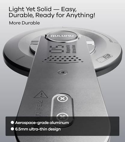 Aulumu G05 Air for MagSafe Grip Stand | Rotation Angle Adjustment | Aluminium Alloy Ultra Light & Ultra Thin | with Box Opener- Silver - color: Silver