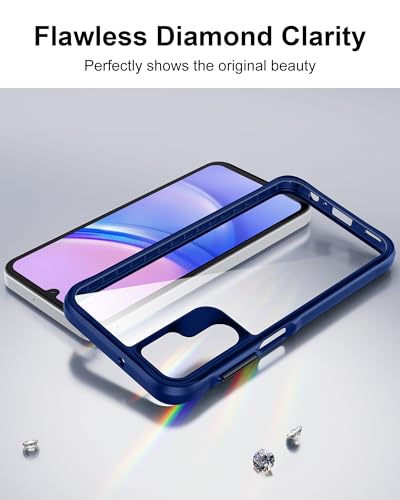 HOOMIL Case for Samsung Galaxy A15, Non-Yellowing, Drop Protection, Anti-Scratch Transparent Hard Back Phone Cover - Blue - color: Blue, size: A15 5G