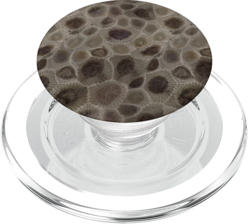 Petoskey Stone- Michigan PopSockets PopGrip for MagSafe - style: Magnetic PopGrip