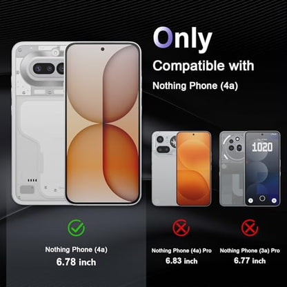 Case for Nothing Phone 4a, Military Grade Drop Protection Phone Case, Yellowing Resistant, Anti-Scratch Hard PC Back, Shockproof Hard Ultra-Thin Protective Cover, Clear - size: Nothing Phone 4a