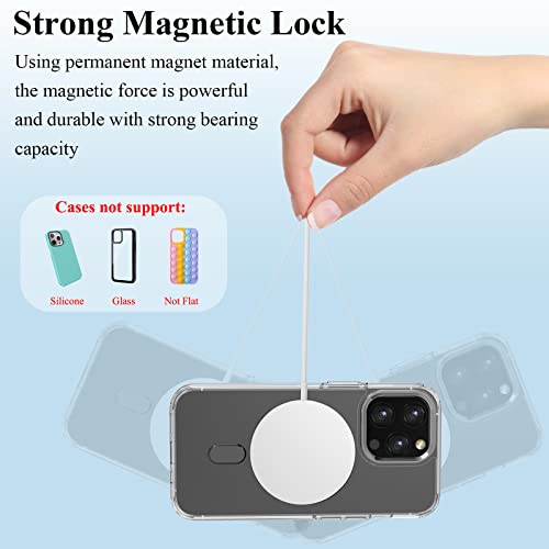 Universal MagSafe Ring, 2 PCS Magnet Sticker Magnetic Adapter Ring - color: Black