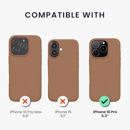 kwmobile Case Compatible with Apple iPhone 16 Pro Case - TPU Silicone Phone Cover with Soft Finish - Cappuccino - color: Cappuccino, size: iPhone 16 Pro