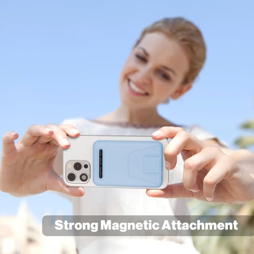 AOGUERBE Magnetic Power Bank, 10000mAh Wireless Portable Charger with Stand - color: Light Blue