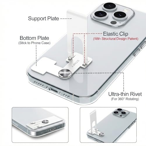 Phone Slim Stand Thin Kickstand for iPhone Phone Case White 1-Pack - color: White