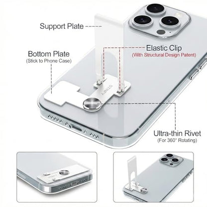 Phone Slim Stand Thin Kickstand for iPhone Phone Case White 1-Pack - color: White