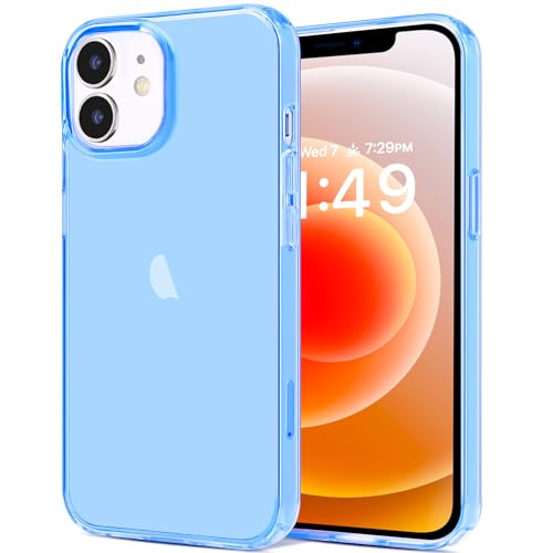 JJGoo Compatible with iPhone 12 Case & iPhone 12 Pro Case Clear Soft Transparent Shockproof Protective Slim Thin Bumper Phone Cover for 12 and 12 Pro - 6.1 inch, Dark Blue - color: Dark Blue