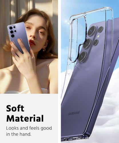 Compatible with Samsung Galaxy S26 Ultra Case, Ultra [Slim Thin] Flexible Clear TPU [Scratch-Resistant] Gel Rubber Soft Skin Silicone Protective Phone Case Cover for Galaxy S26 Ultra (Clear) - size: S26 Ultra
