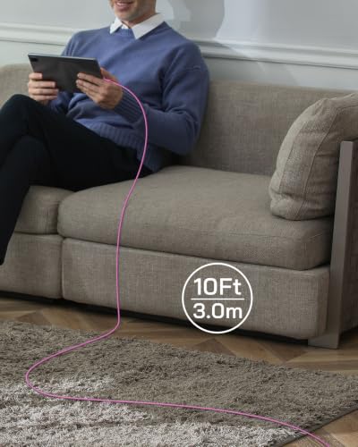 CXX 20W Fast Charger for iPhone 14/13/12 [3-Pack, MFi Certified] - color: Pink, size: 10FT