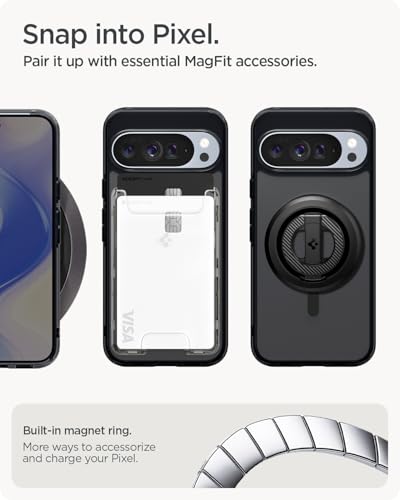 Spigen for Pixel 10/10 Pro Case, Ultra Hybrid MagFit [Anti-Yellowing] [Compatible with MagSafe] - Frost Black - color: Mag Frost Black, size: Pixel 10/Pro