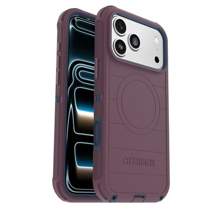 OtterBox iPhone 17 Pro (Only) - Defender Series Case - Tulipwood Glow (Purple & Blue) - Snaps on MagSafe - Tough - Rugged & Durable - color: Tulipwood Glow (Purple & Blue), style: iPhone 17 Pro