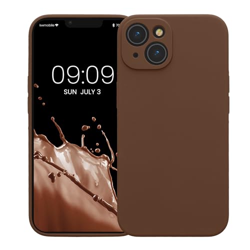 kwmobile Case Compatible with Apple iPhone 14 Case - Slim TPU Silicone Phone Cover - Soft Touch Finish - Chocolate - color: Chocolate, size: iPhone 14