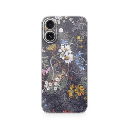 Glossy Glitter Phone Skin Compatible with Apple iPhone 17 - Midnight Blossom - Premium 3M Vinyl Protective Wrap Decal Cover - Easy to Apply | Crafted in The USA by MightySkins - color: Midnight Blossom, size: iPhone 17 (Back Wrap), style: Glossy Glitter F