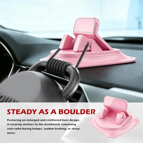 360° Rotatable Car Phone Holder,Non-Slip Car Dashboard Phone Holder for Best Navigation and Viewing,Universal Phones Holders for Cars Dashboard Vertical and Horizontal Place