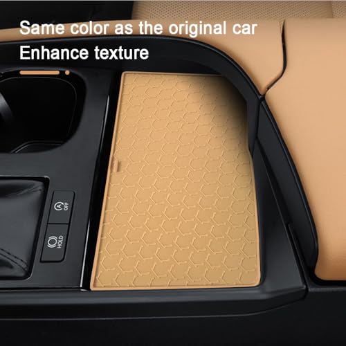 Center Console Mat Wireless Charging Mat Compatible with Lexus ES ES250 ES300h 2022 2023 2024 Car Non Slip Wireless Charger Silicone Cover Pad (Brown) - color: Brown