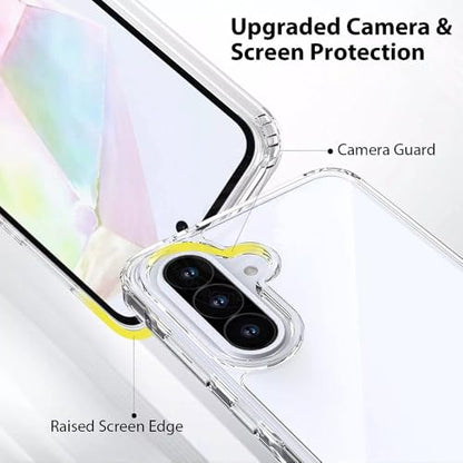 for Samsung Galaxy A36 5G Case Crystal Clear Slim Hard Case Hybrid Shockproof Bumper with Tempered Glass Screen Protector Full Body Anti-Yellow Anti-Scratch Phone Protective Cover - color: Galaxy A36 5G