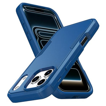 MXX for iPhone 17 Pro Case, Heavy Duty 3 in 1 Wing Design Protective Cover with Rugged Phone Case 2025 (Navy Blue) - color: Navy Blue, size: iPhone 17 Pro