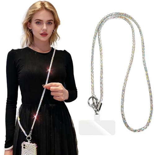 Phone Lanyard, On-the-Go Universal Crossbody Strap Neck Lanyard with Phone Tether Patches for Most Cellphones - color: L