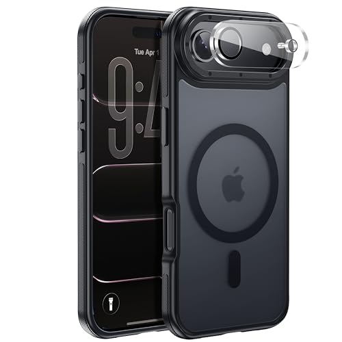Magnetic for iPhone Air case, with Camera Lens Protector [10Ft Military-Grade Protection] Compatible with fit MagSafe Slim case for iPhone 17 Air 6.5 inch, Black Bumper - color: A1-Black Bumper, size: iPhone Air(6.5")