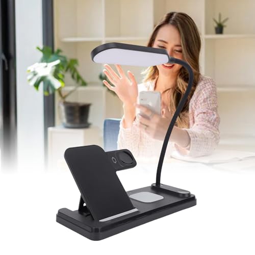 15W Fast Charging Station with Phone Watch Earbuds Stand and Lamp, Multifunctional 3 in 1 Charger for Home and Travel