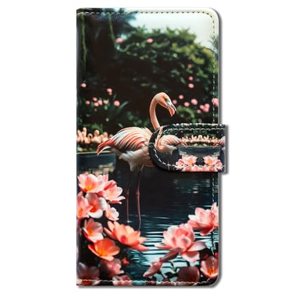 Case for Galaxy S26,Green Hummingbird Flowers Leather Flip Phone Case Wallet Cover with Card Slot Holder Kickstand for Samsung Galaxy S26 - color: Flamingo Red Flowers
