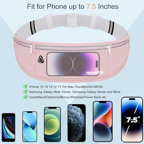 Running Belt Fanny Pack for Women, Water Resistant Waist Pack, Pink - color: 02-Pink