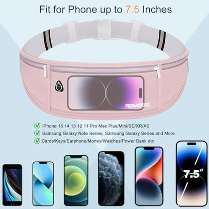 Running Belt Fanny Pack for Women, Water Resistant Waist Pack, Pink - color: 02-Pink